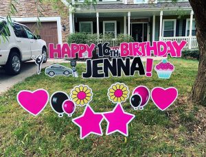 birthday yard sign Jenna